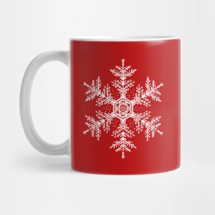 Christmas white snowflake illustration. Hand-drawn macrame snowflakes trendy illustration. Mug